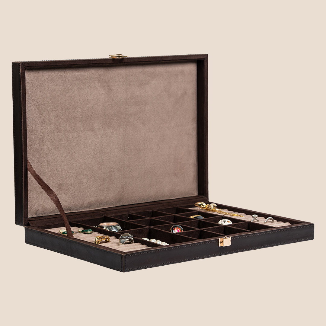 Regal Case Jewellery Organiser- Real Leather