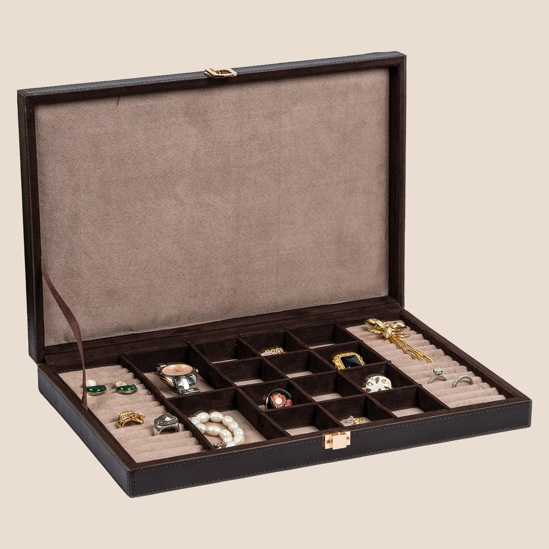 Regal Case Jewellery Organiser- Real Leather