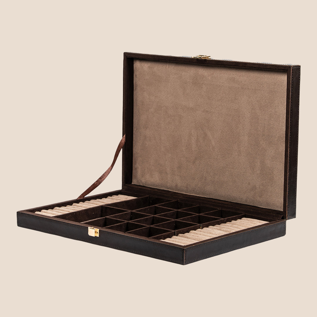 Regal Case Jewellery Organiser- Real Leather