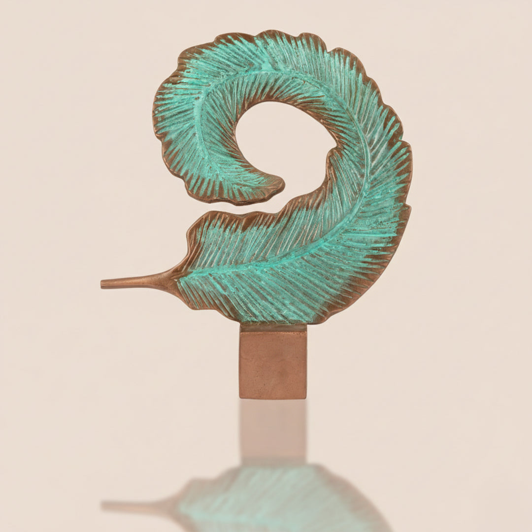 Patina Crest Spiral - Sculpture