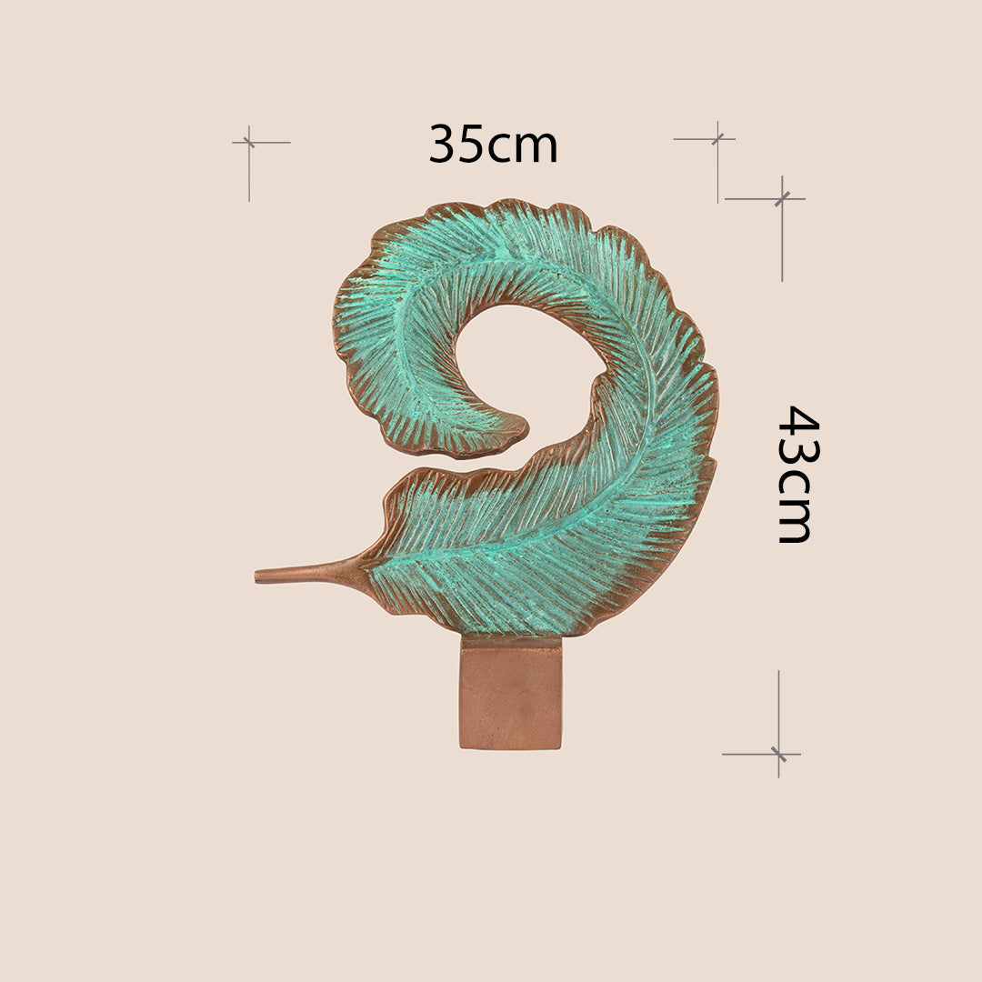 Patina Crest Spiral - Sculpture