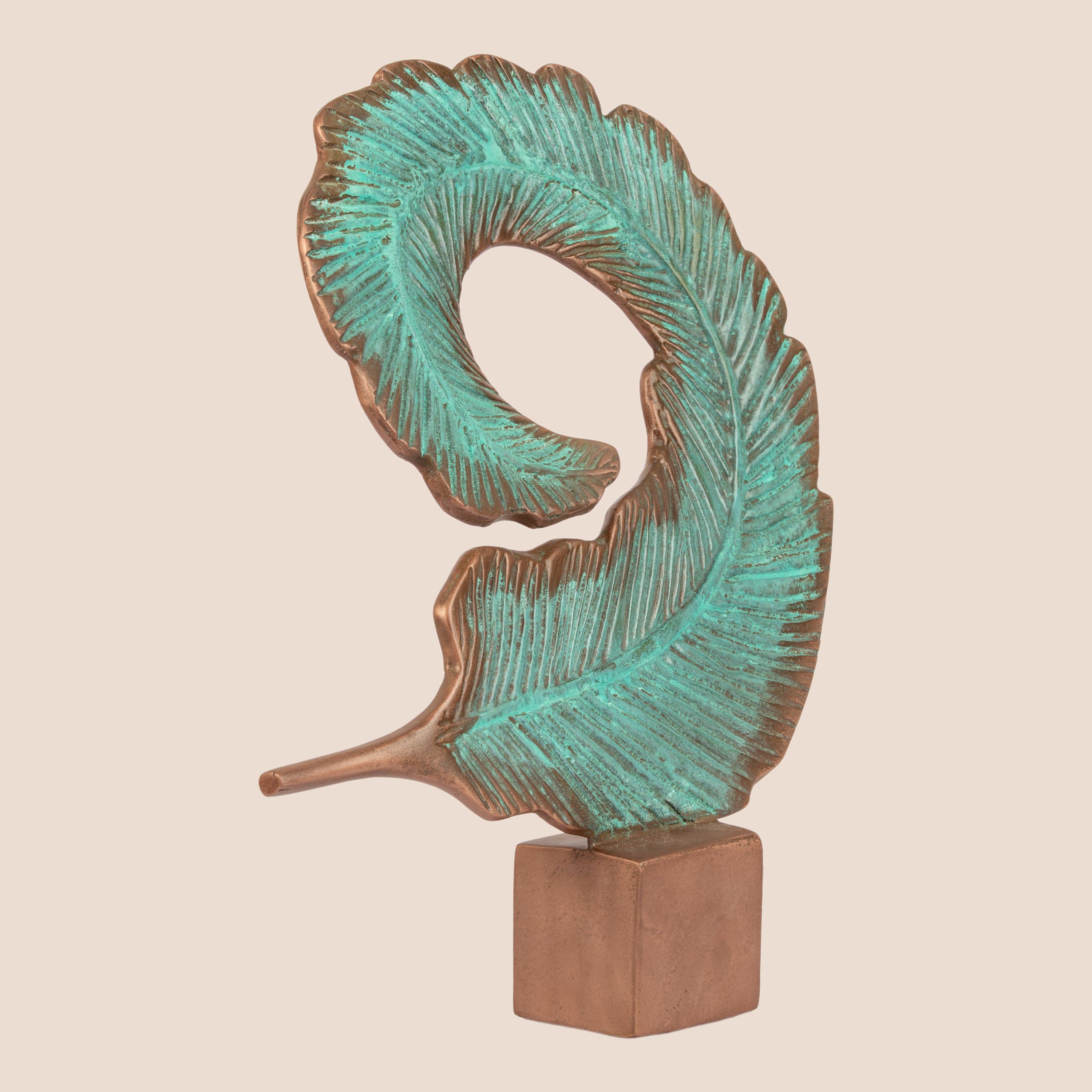 Patina Crest Spiral - Sculpture