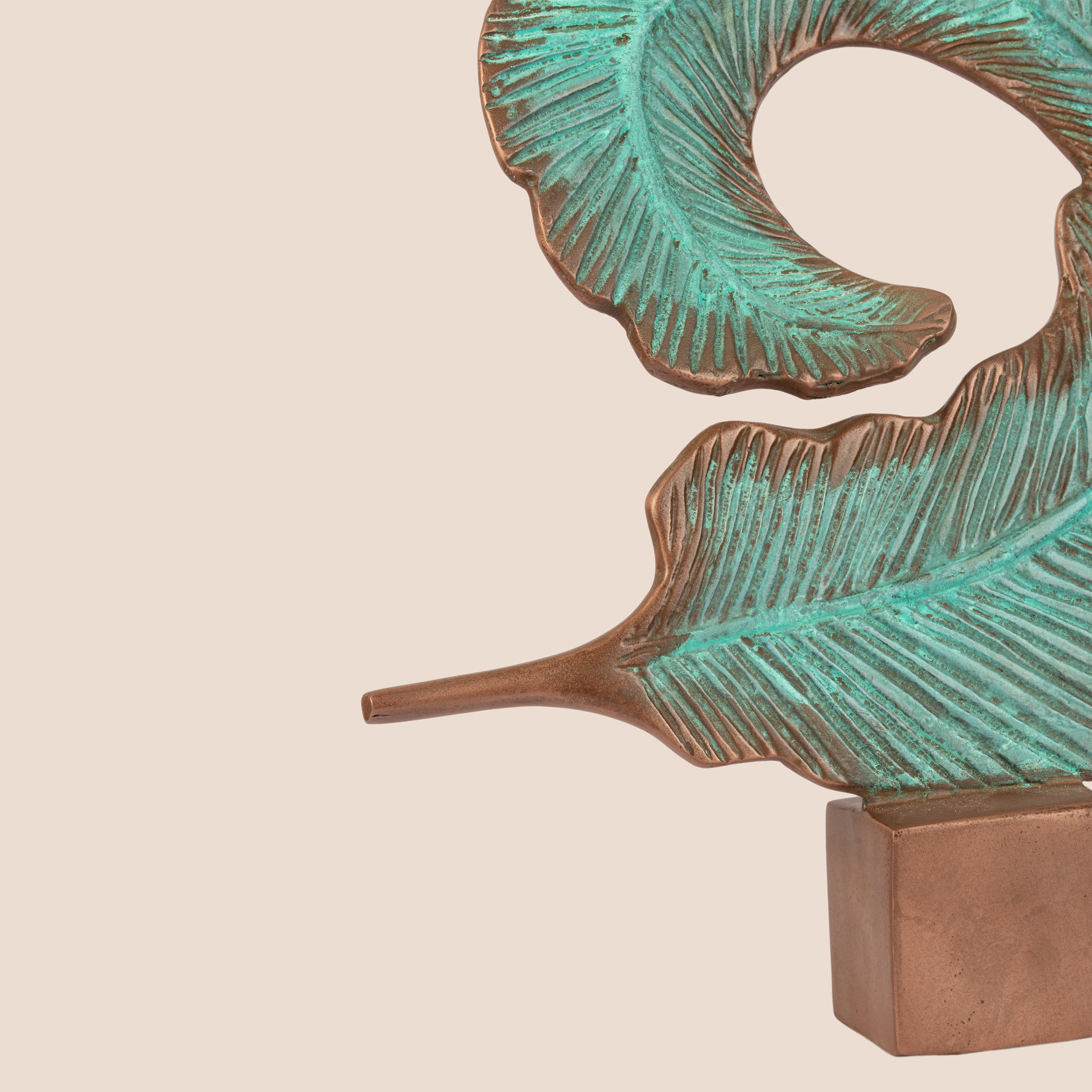 Patina Crest Spiral - Sculpture