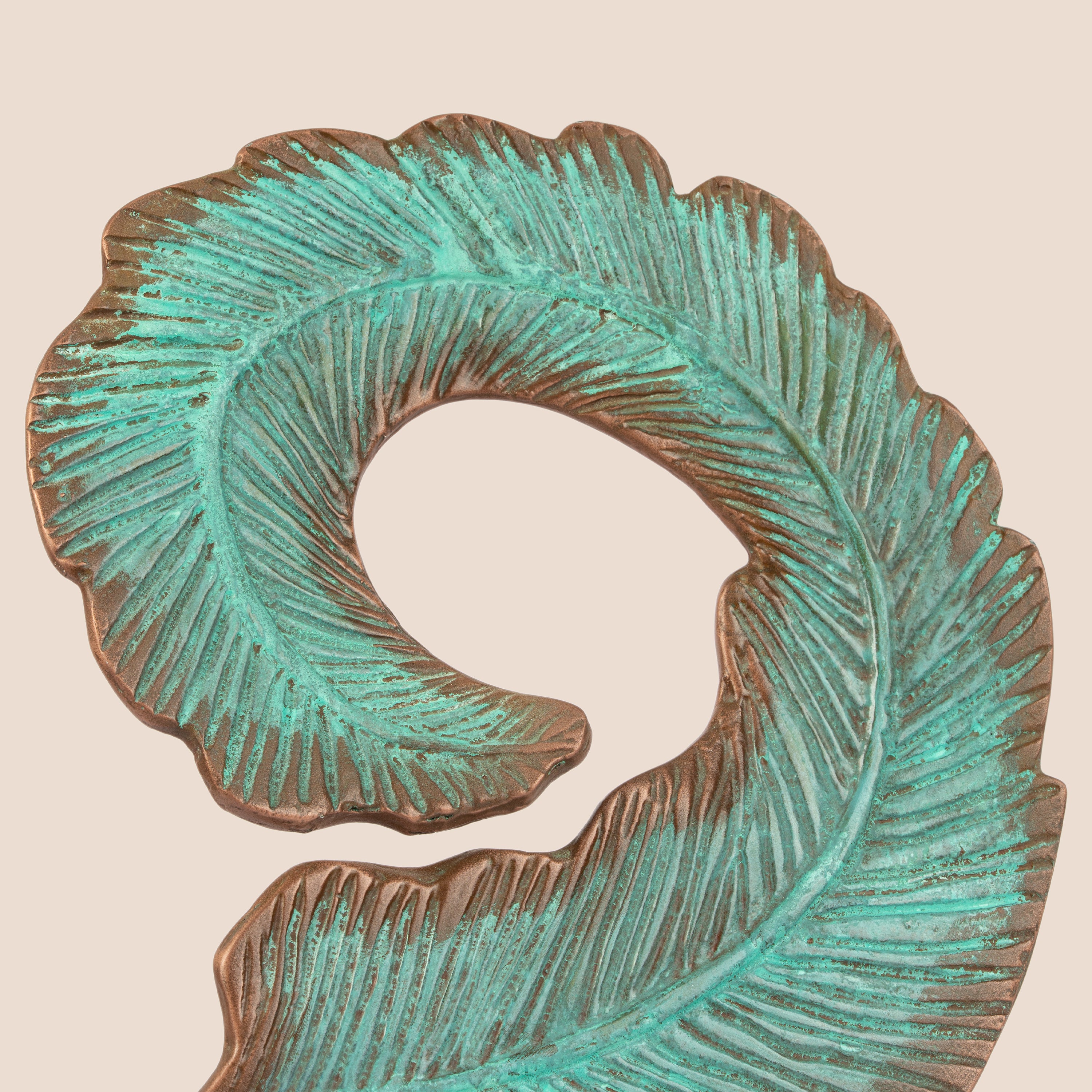 Patina Crest Spiral - Sculpture