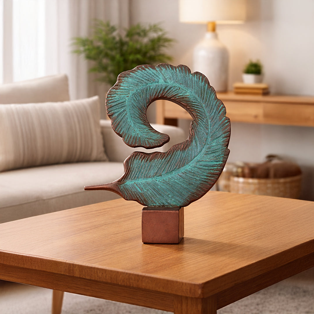 Patina Crest Spiral - Sculpture