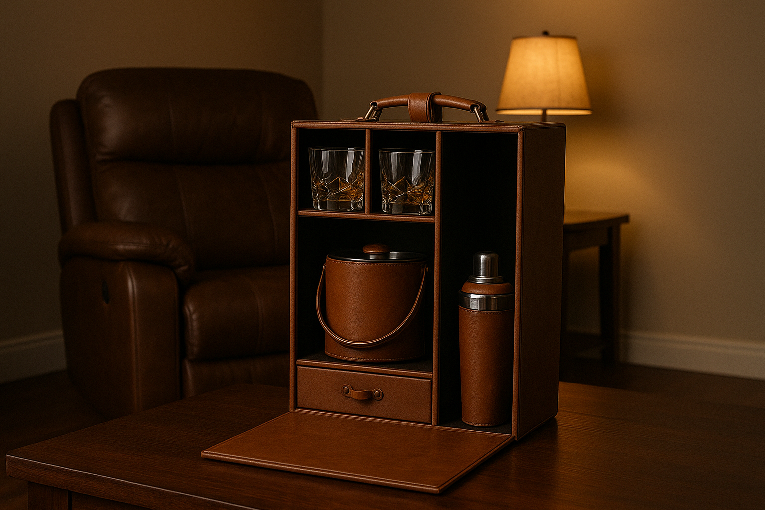 Legacy Liquor Leather Chest