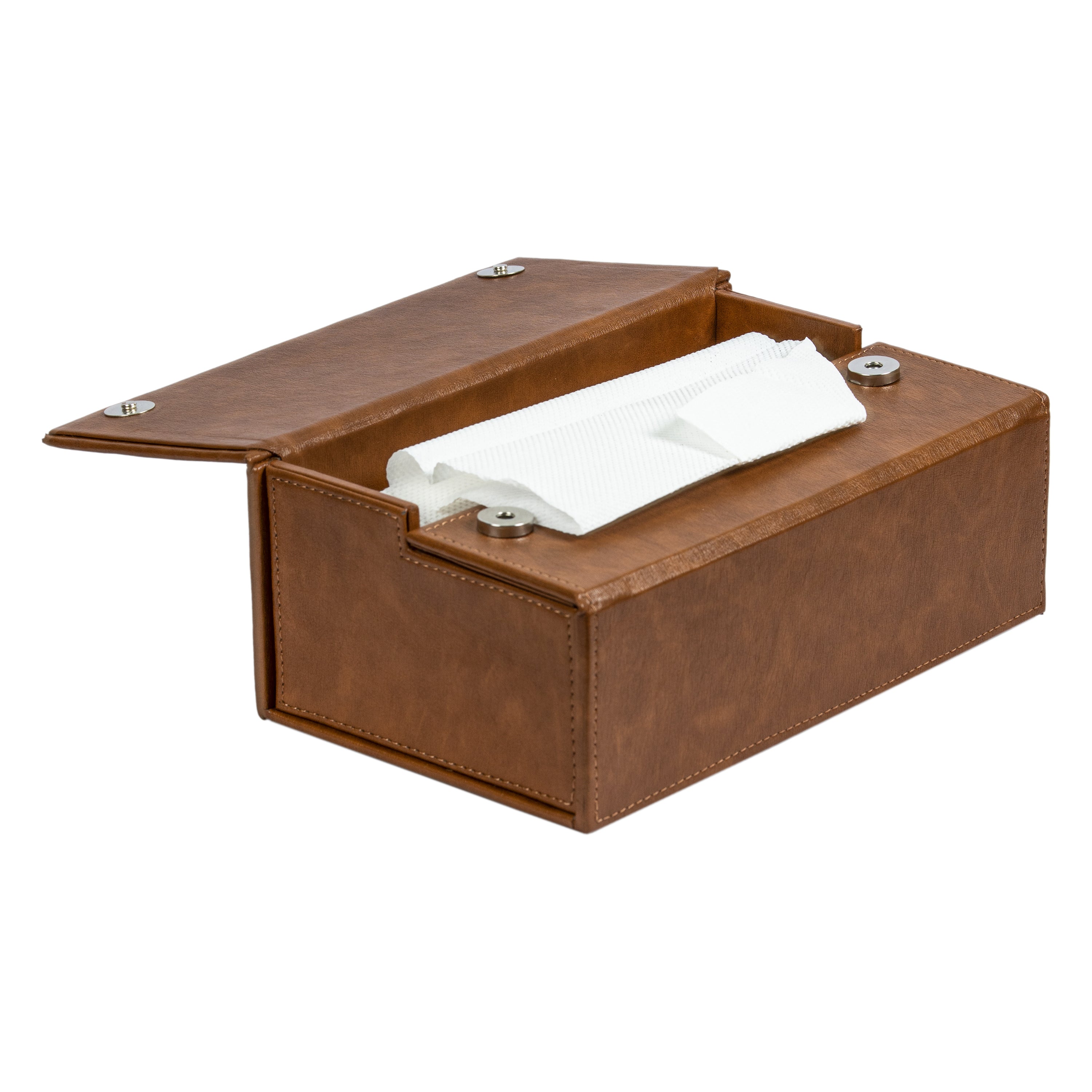 Brown Flap Lock Leather Holder