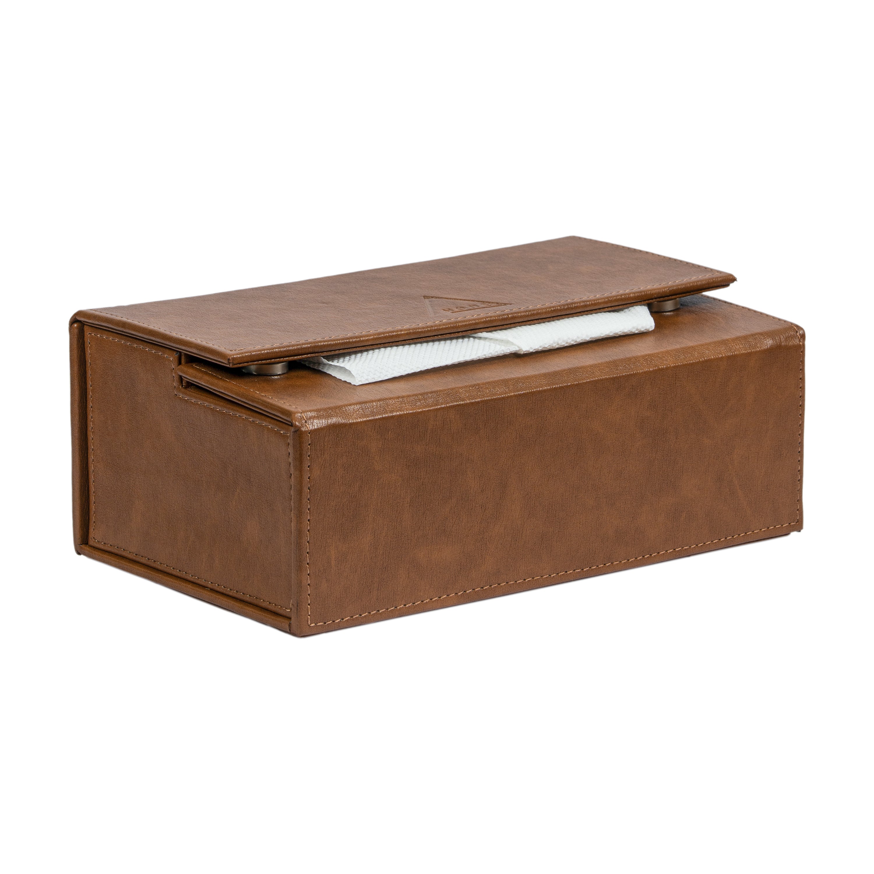 Brown Flap Lock Leather Holder