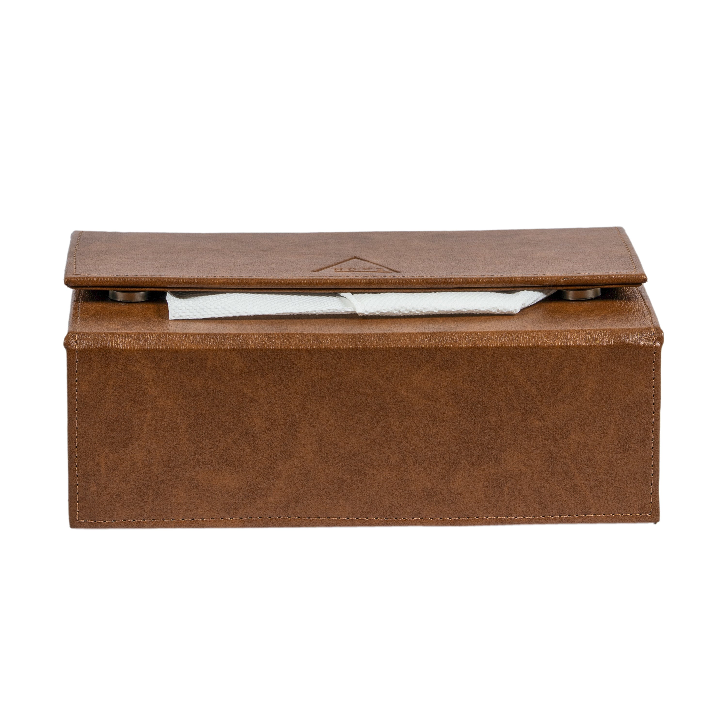 Brown Flap Lock Leather Holder