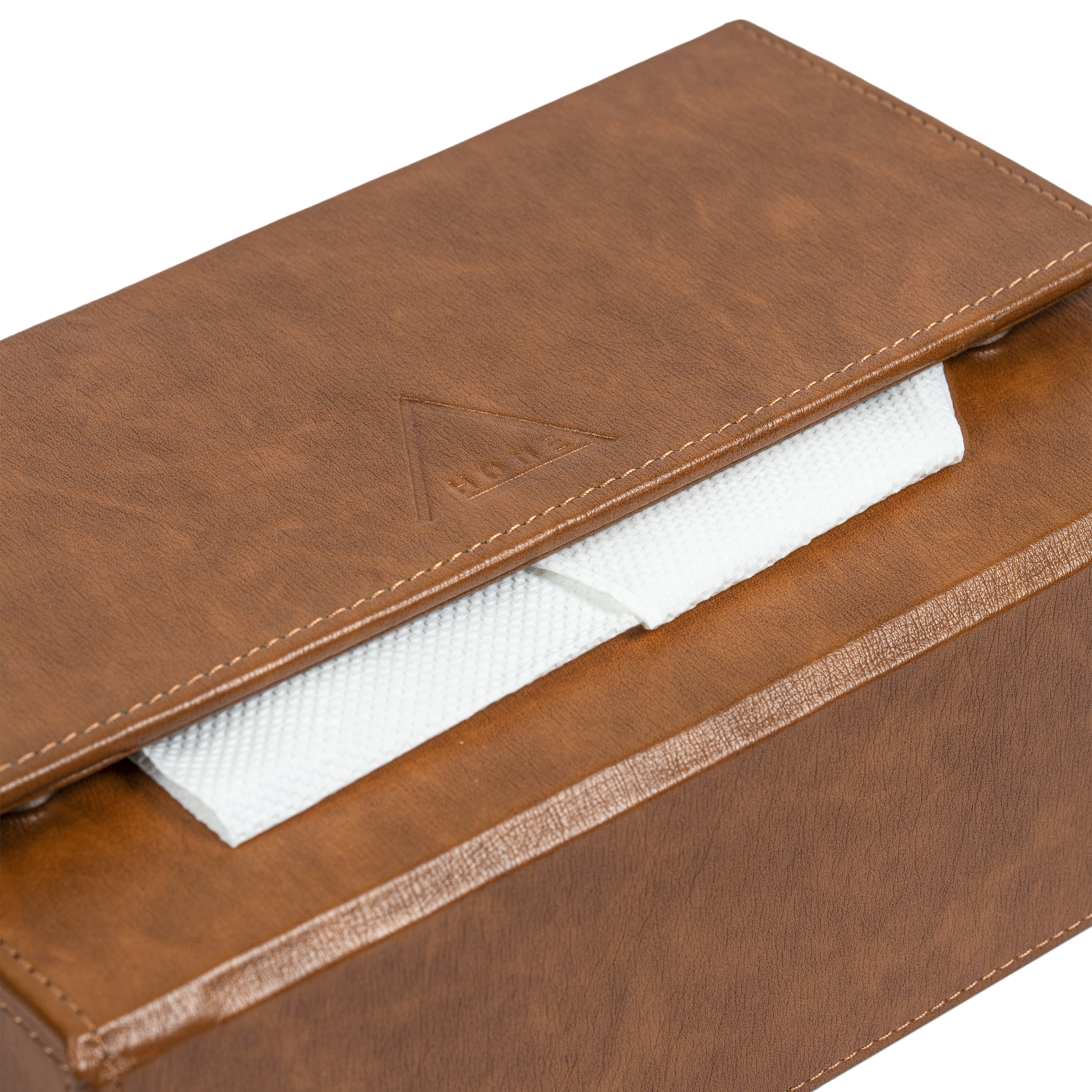 Brown Flap Lock Leather Holder