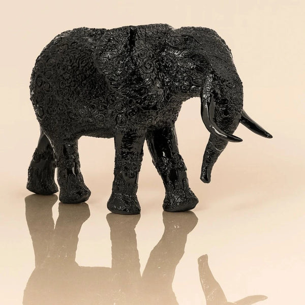 Gajraj: The Majestic Guardian of Auspiciousness (Black Chrome) - ACad Home