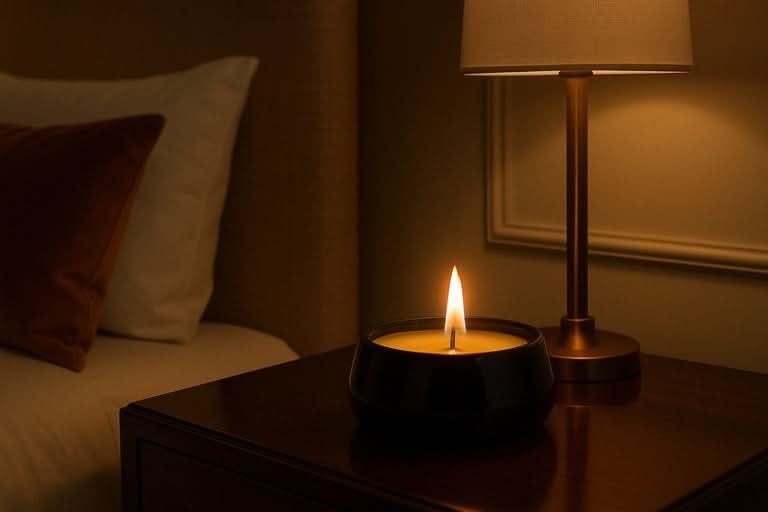 Layers of Illumination, Partial Radiance, Fragmented Glow & Surprise Rakhi Gift (Set of 3 Scented Candles) - ACad Home